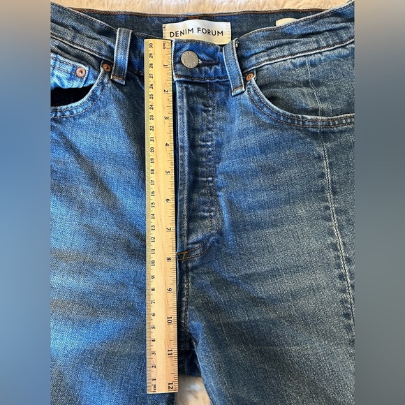 Denim Forum the Arlo Hi-Rise Straight Denim Jeans Size 28 - Picture 4 of 8